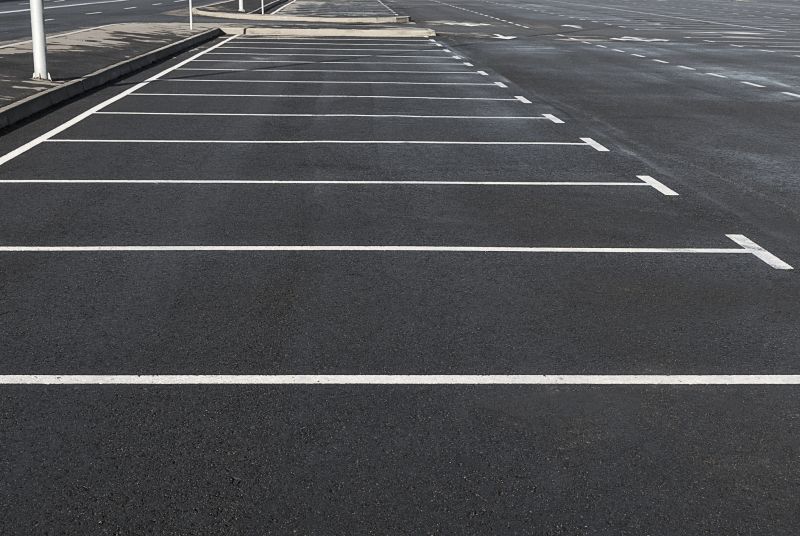 Freshly Paved Parking Lot